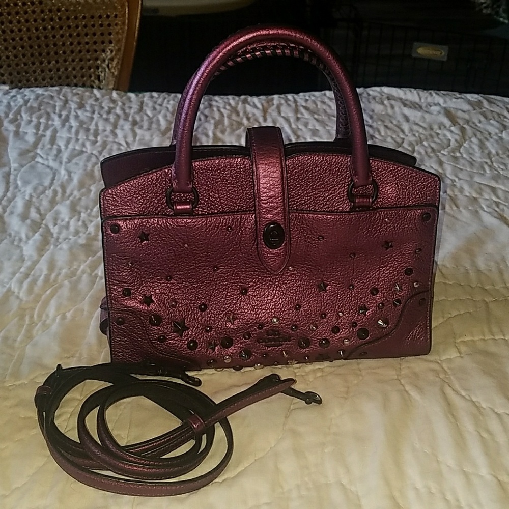 metallic purple coach Mercer 24